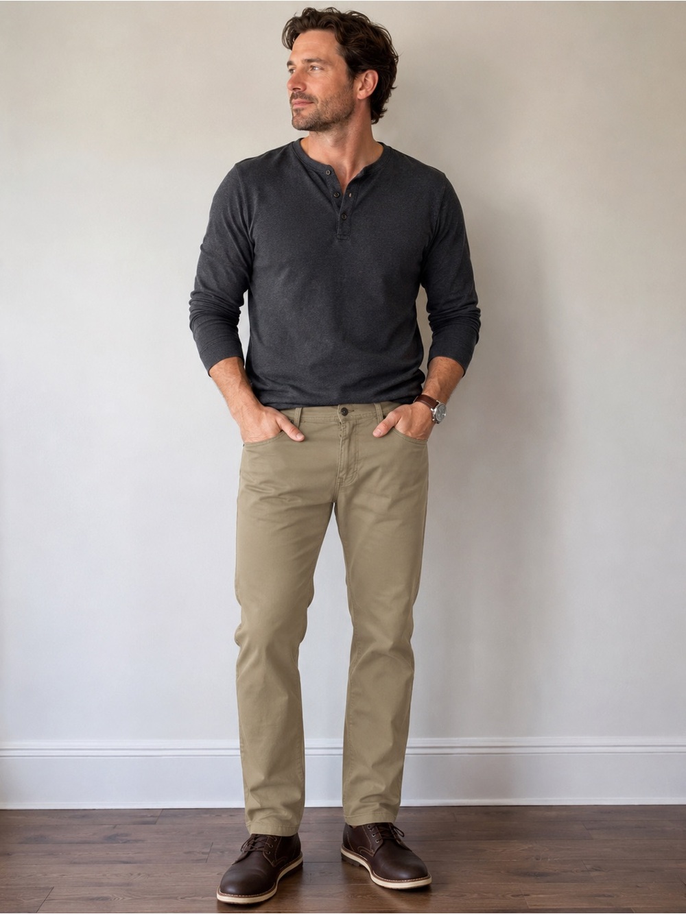 Men’s Nordstrom Khaki Chino Pants | 5-Pocket Casual Stretch Pants |